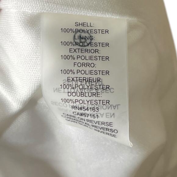 Calvin Klein Women’s Flowy Chiffon Feel Designer Sleeveless Top White Workwear M - Picture 7 of 8